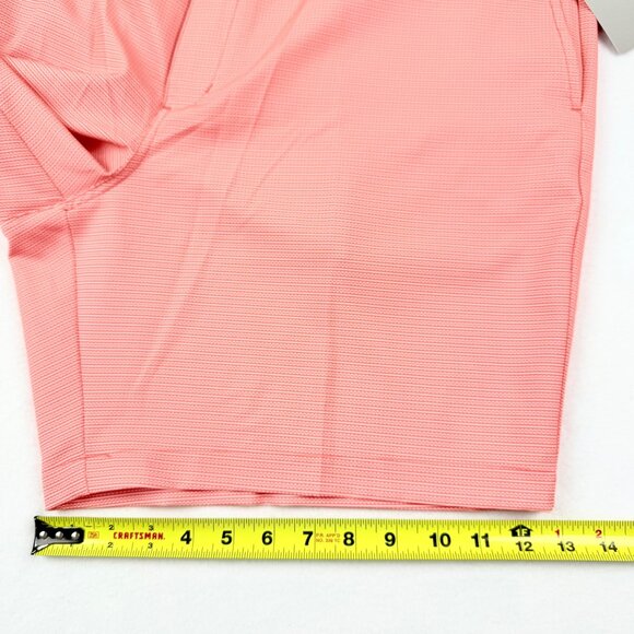 PGA Tour Men's Active Gripper Waistband UPF 50 Stretch Coral Shorts Size 40 NWT - Picture 10 of 11